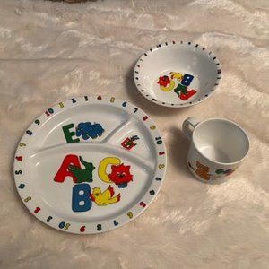 Melamine Ware Vintage 3-Piece Dinnerware Set